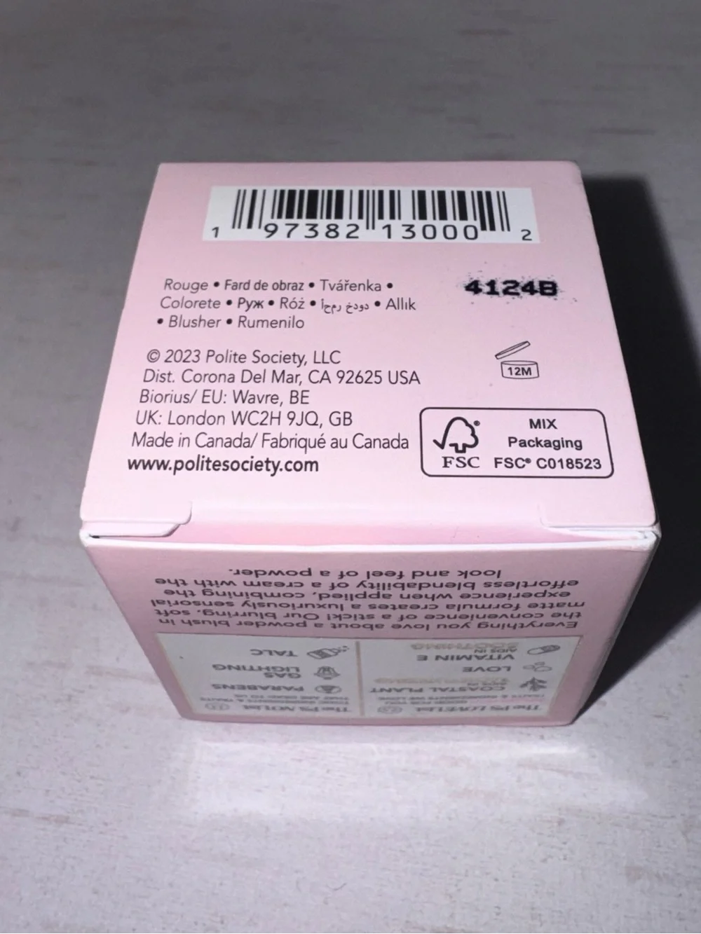 Polite Society Polite Pops Powder Blush Stick in London True Pink BNIB